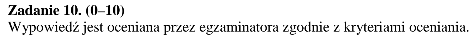 Matura dodatkowa, czerwiec 2015, odpowiedź do zadania 10