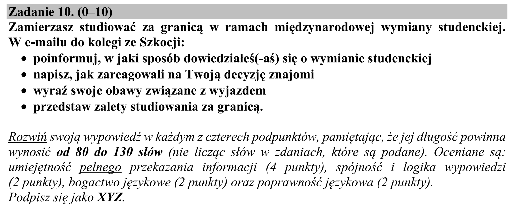 Matura dodatkowa, czerwiec 2018, podgląd zadania 10