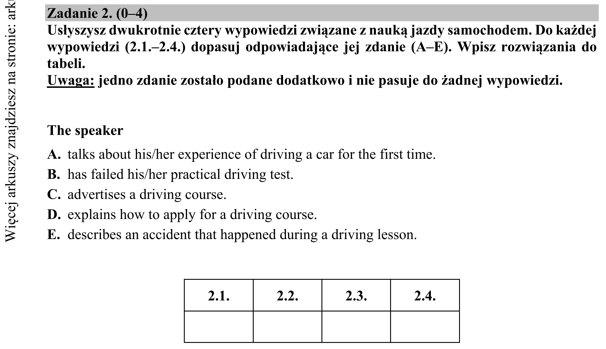 Matura dodatkowa, czerwiec 2019, podgląd zadania 2