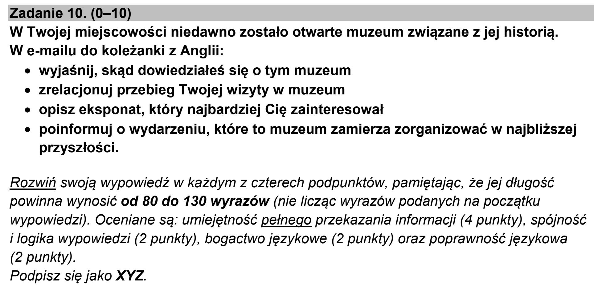 Matura dodatkowa, czerwiec 2024, zadanie 10