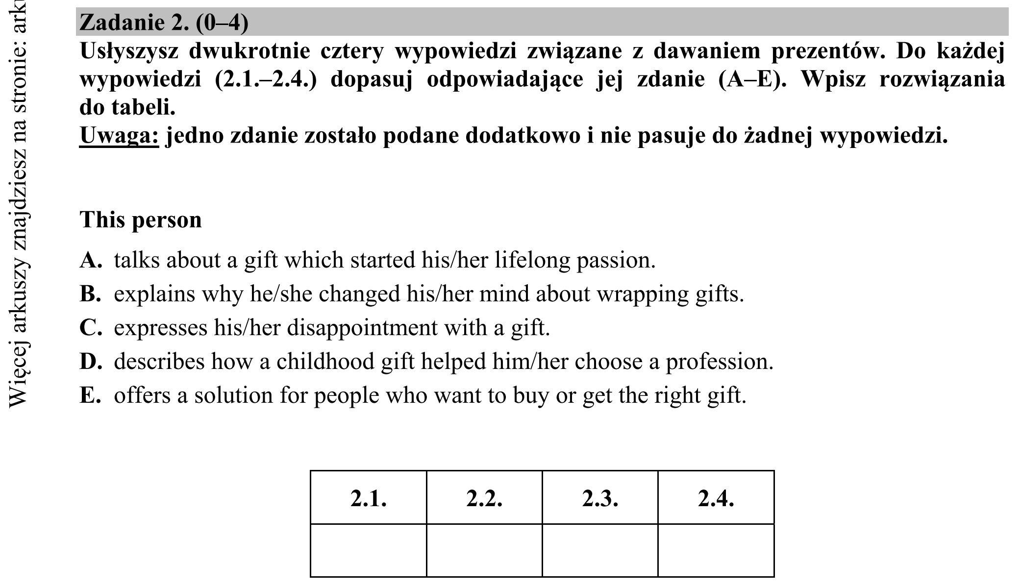 Matura dodatkowa, lipiec 2020, zadanie 2