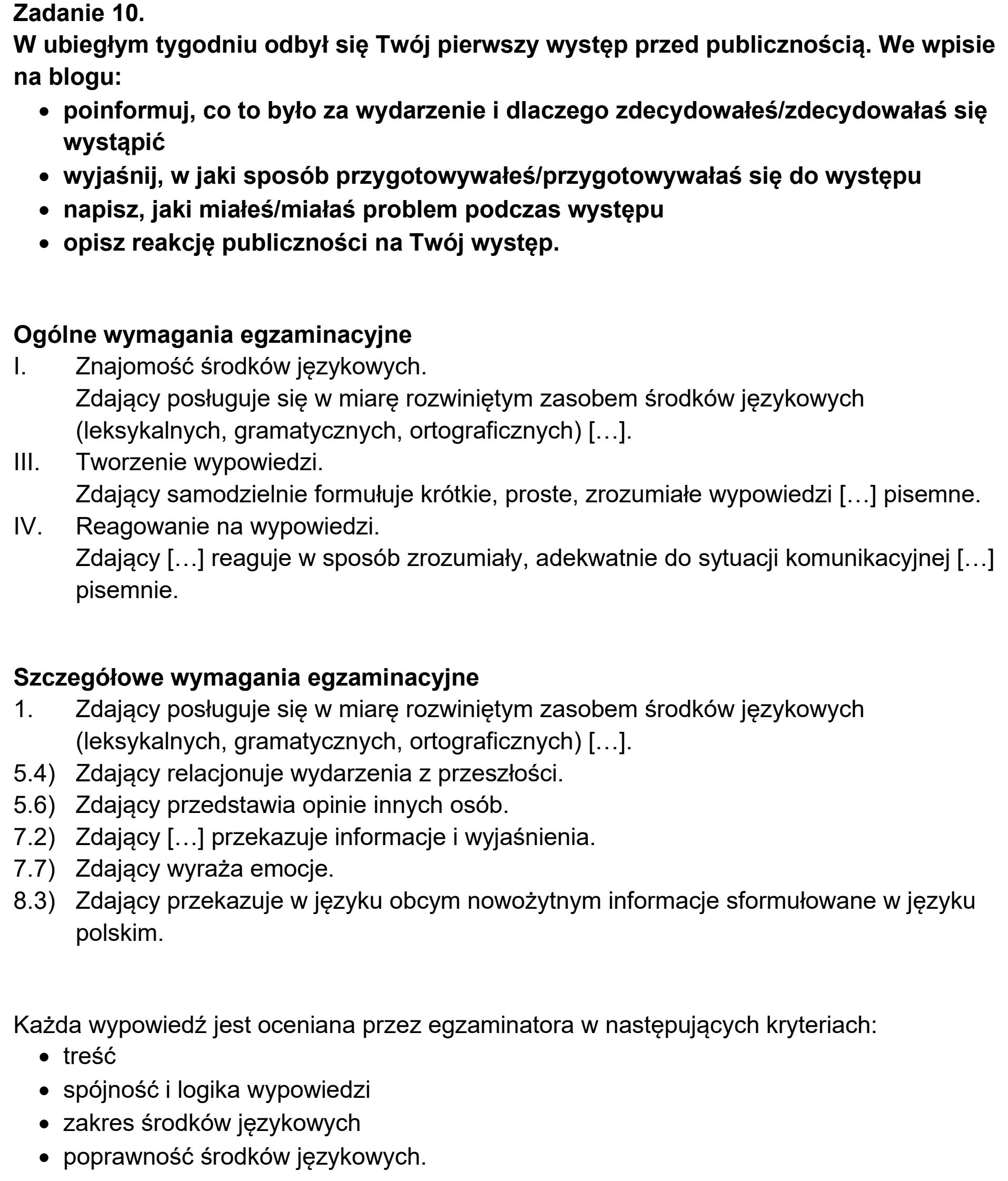 Matura, maj 2025, odpowiedź do zadania 10
