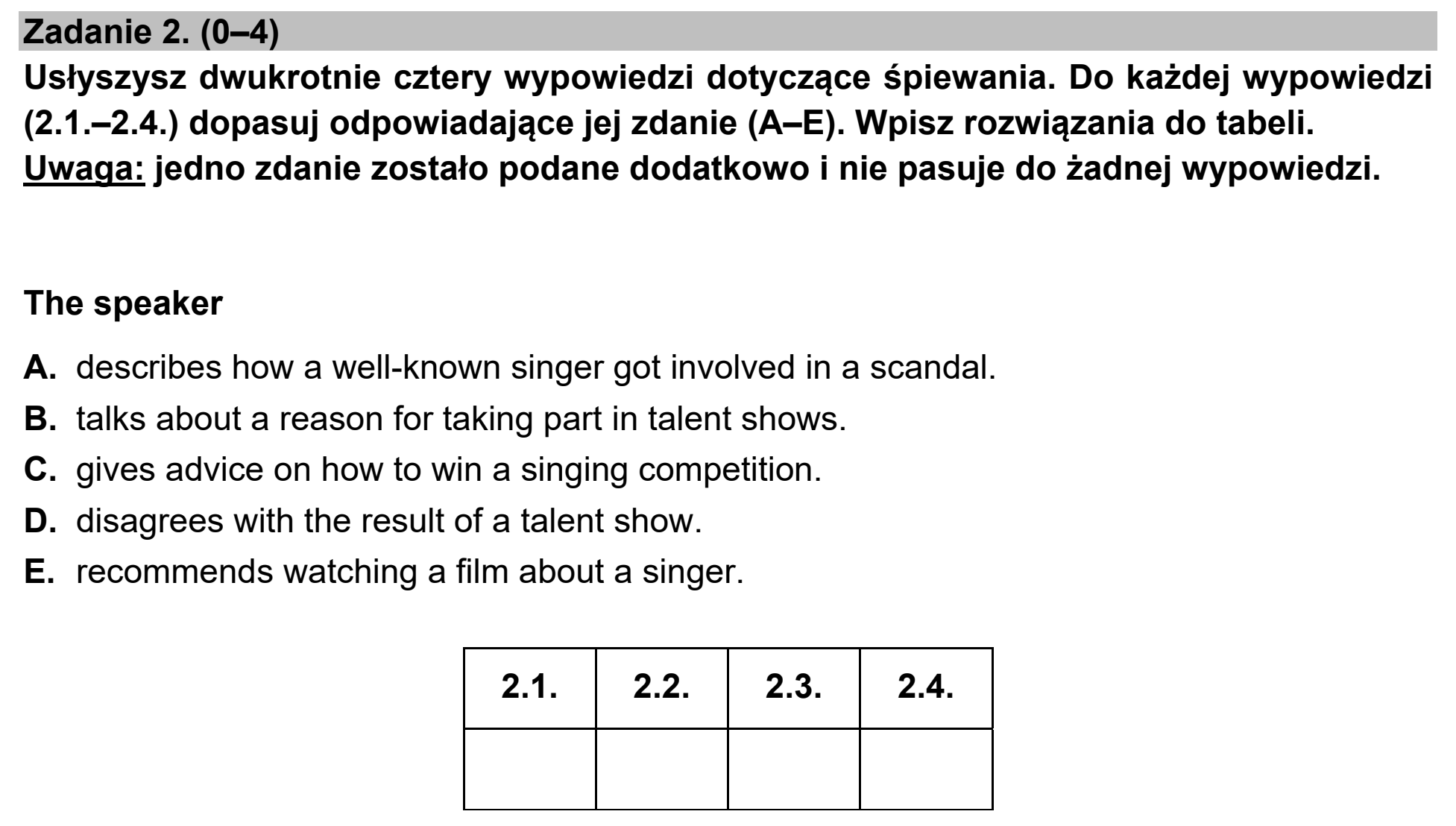 Matura próbna, marzec 2021, podgląd zadania 2