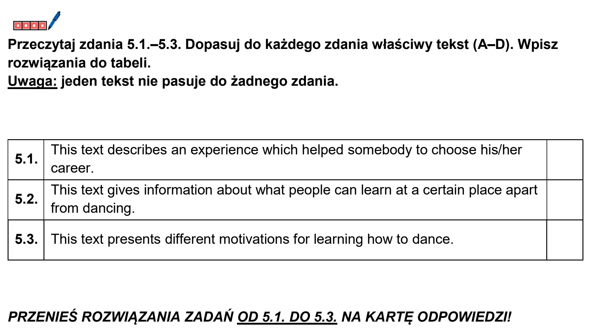 Matura dodatkowa, czerwiec 2026, podgląd zadania 5, fragment 3