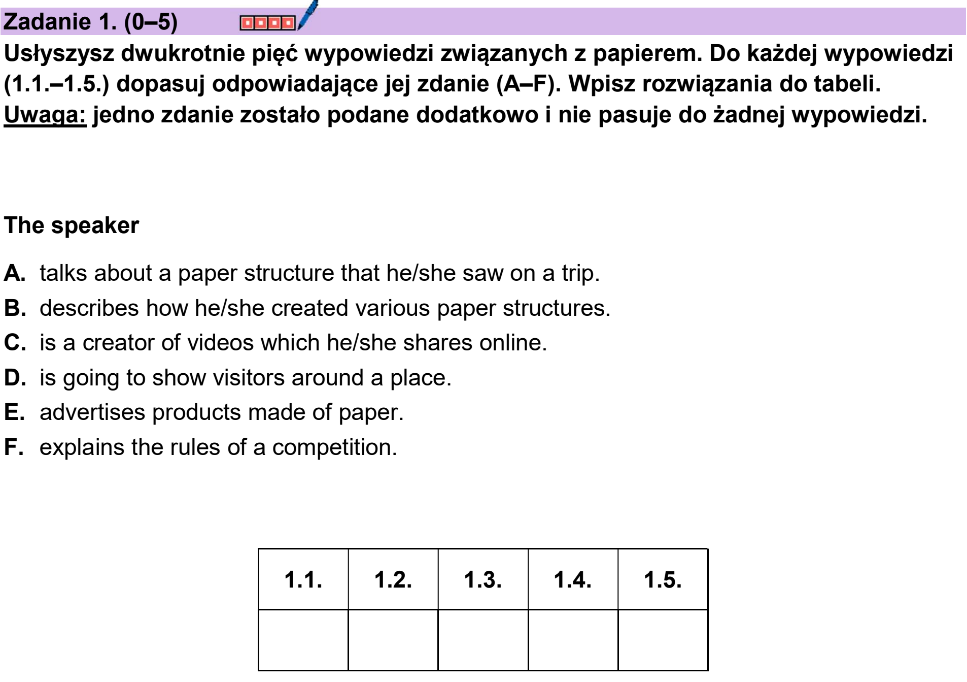 Matura, maj 2026, podgląd zadania 1
