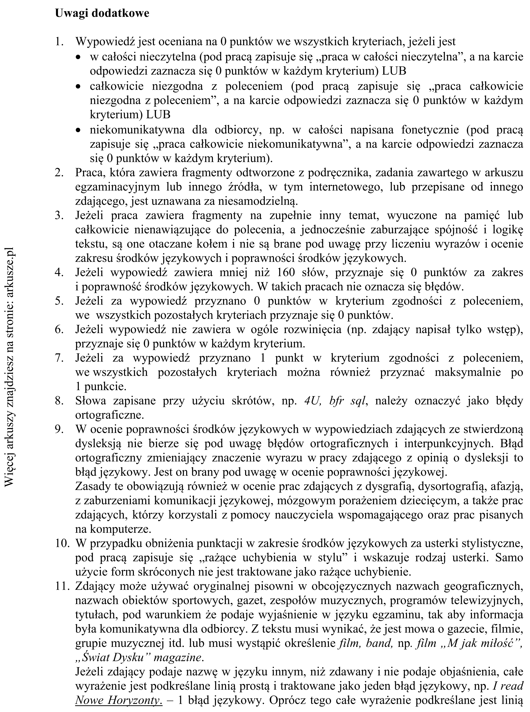 Matura dodatkowa, czerwiec 2016, odpowiedź do zadania 10, fragment 13
