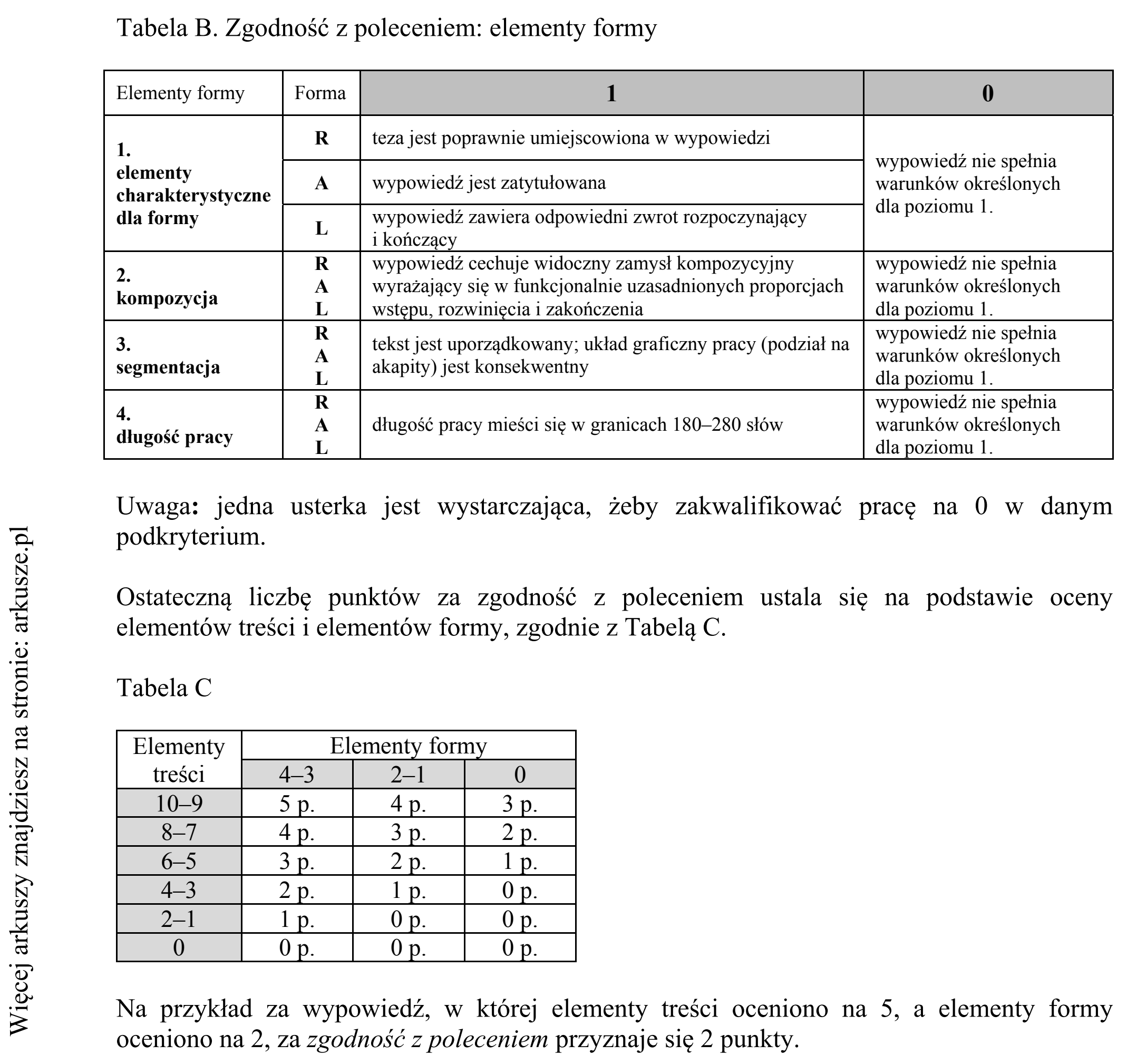 Matura dodatkowa, czerwiec 2016, odpowiedź do zadania 10, fragment 3