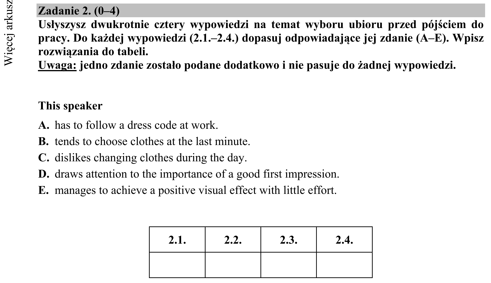 Matura dodatkowa, czerwiec 2019, zadanie 2