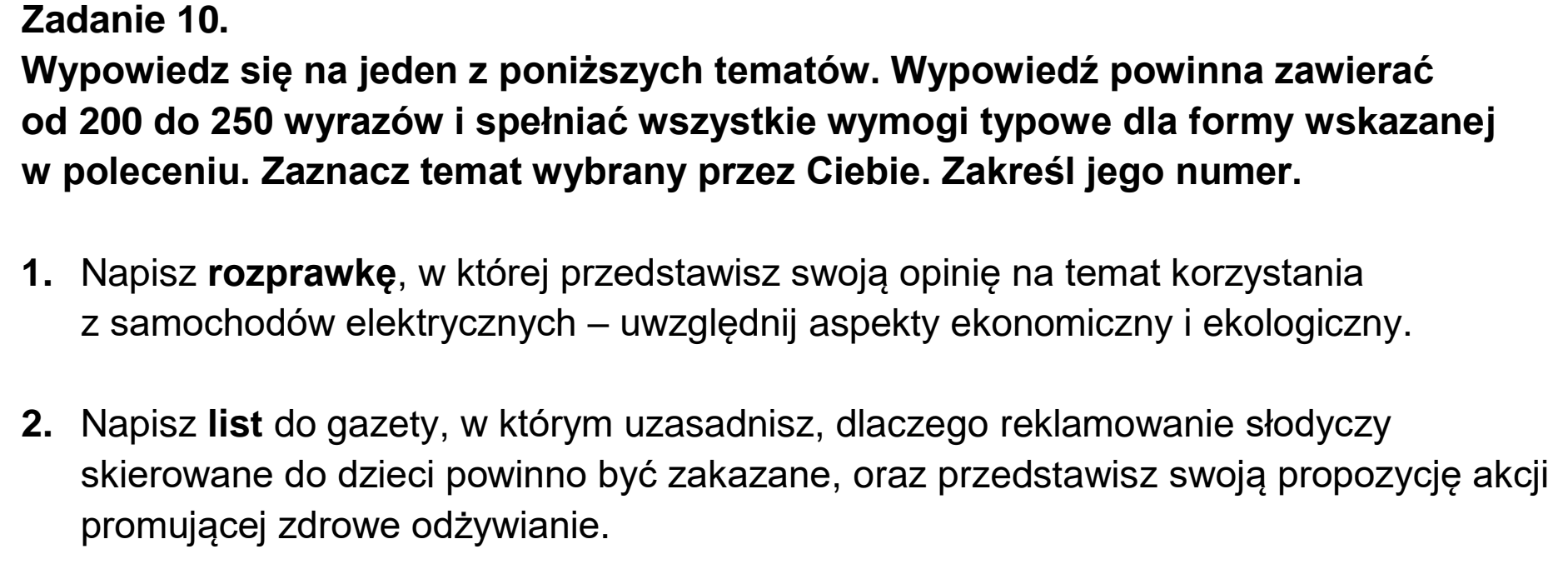 Matura dodatkowa, czerwiec 2024, odpowiedź do zadania 10