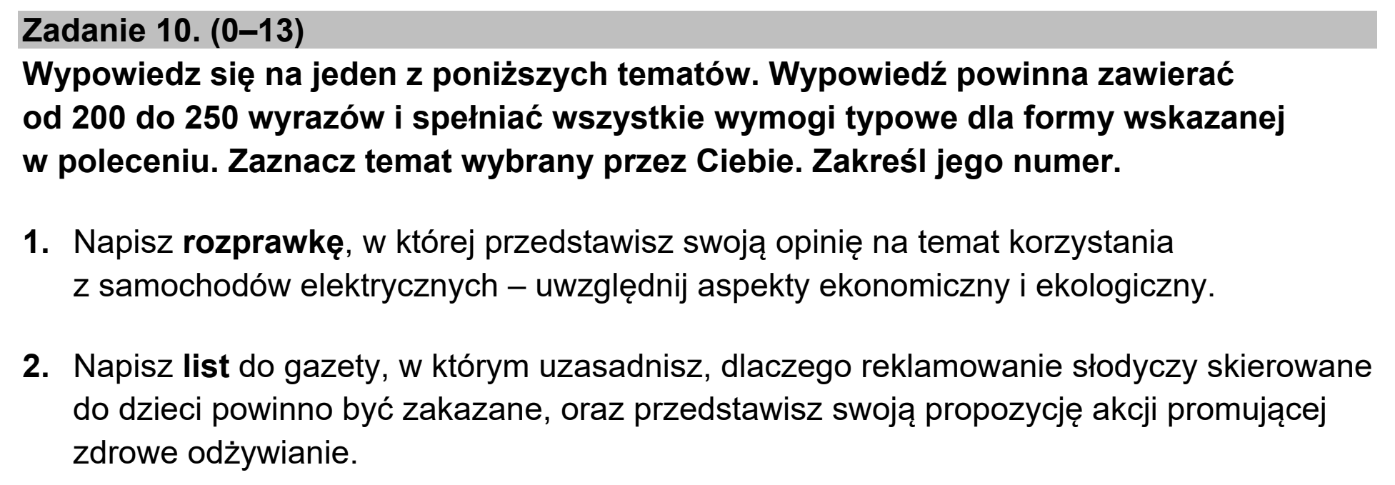 Matura dodatkowa, czerwiec 2024, zadanie 10