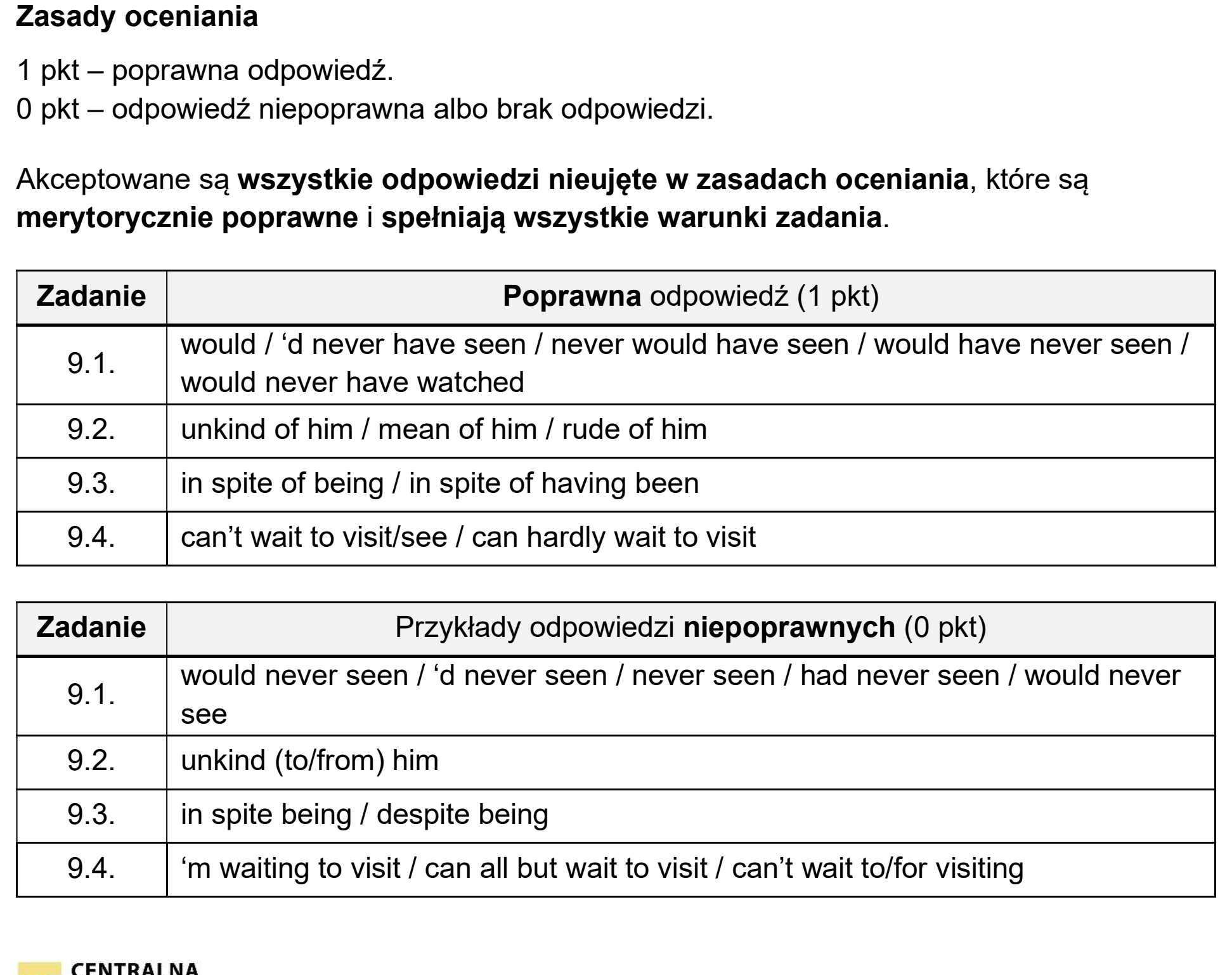 Matura dodatkowa, czerwiec 2026, odpowiedź do zadania 9, fragment 1