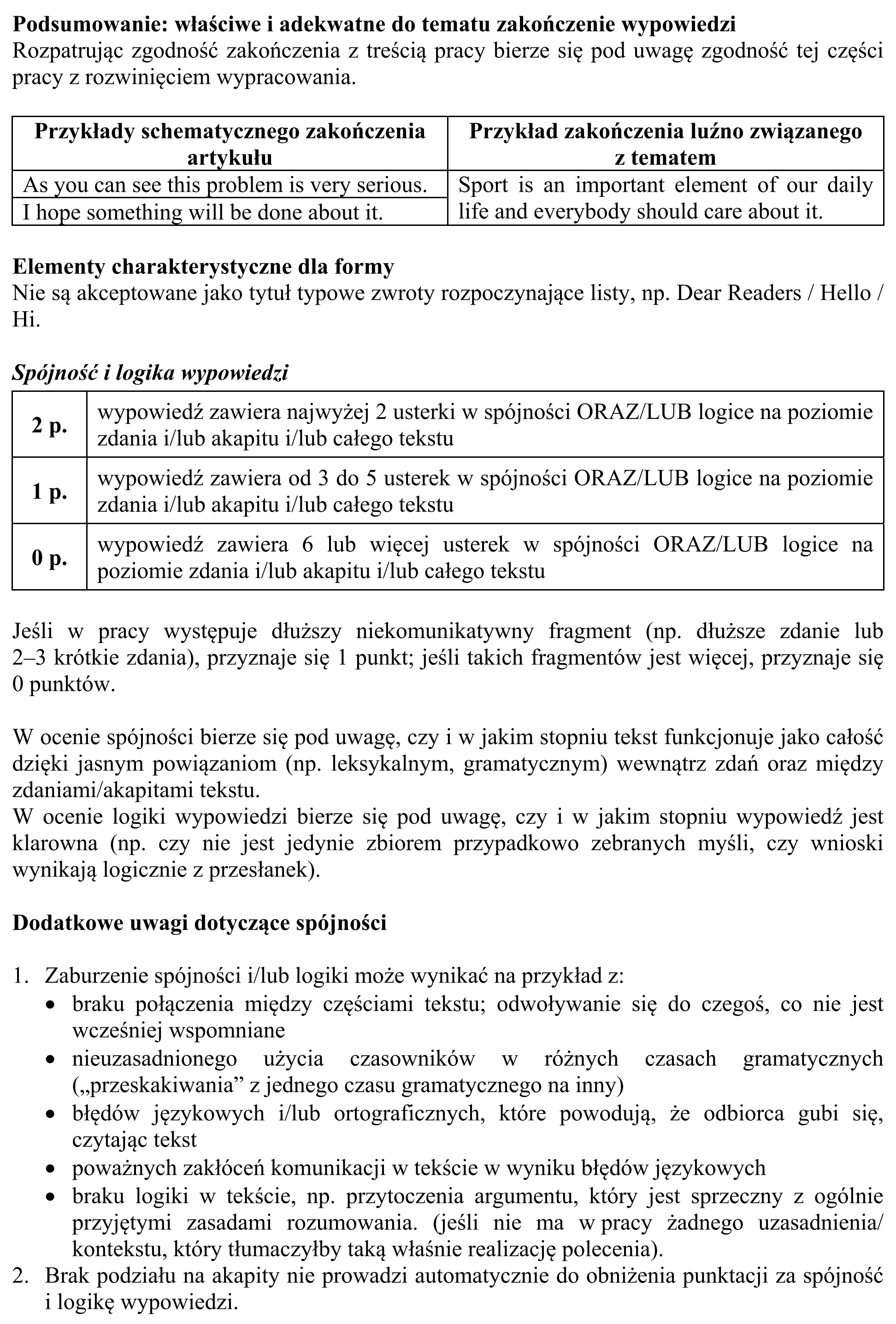 Matura, maj 2016, odpowiedź do zadania 10, fragment 11