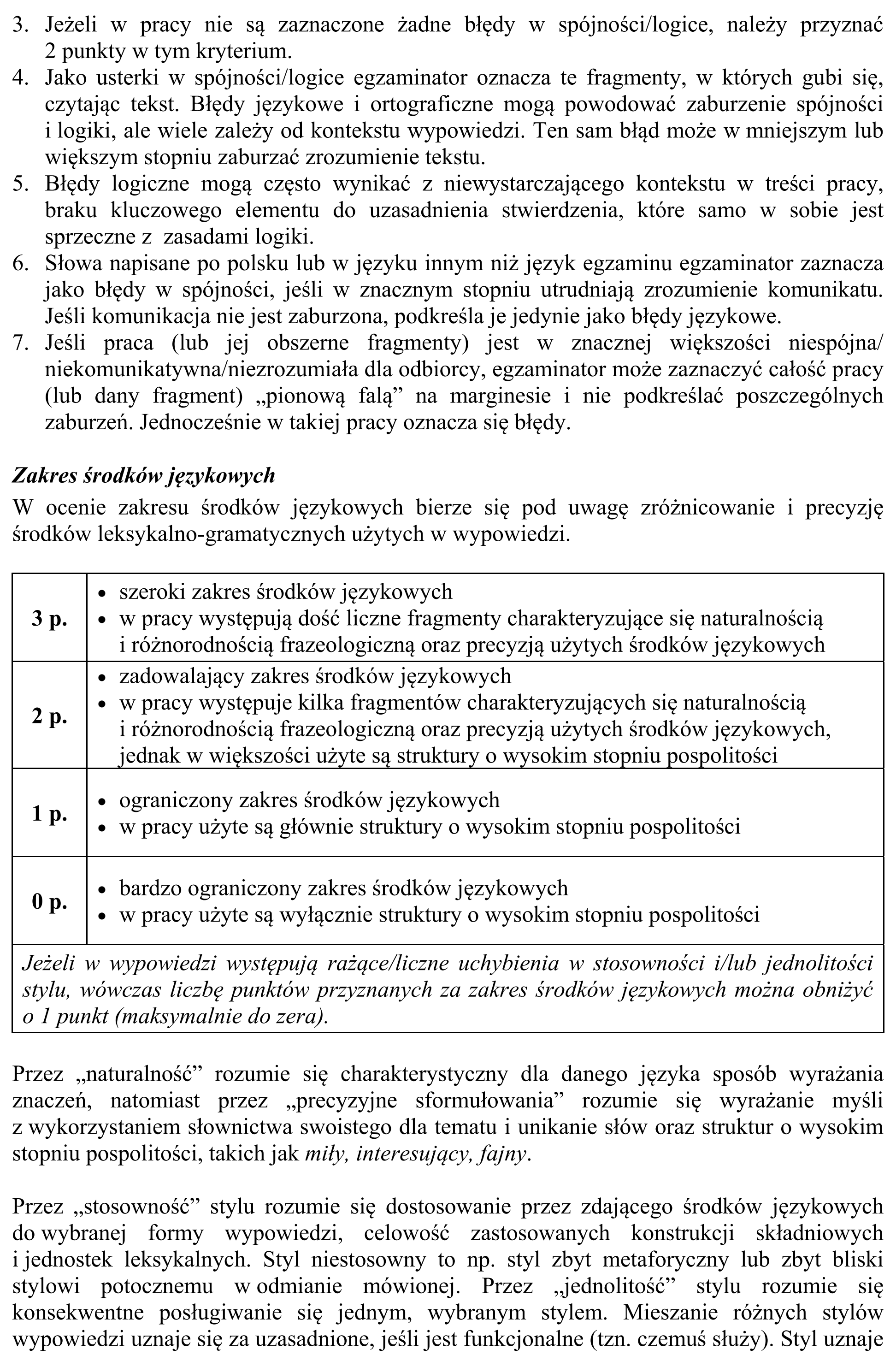 Matura, maj 2016, odpowiedź do zadania 10, fragment 12