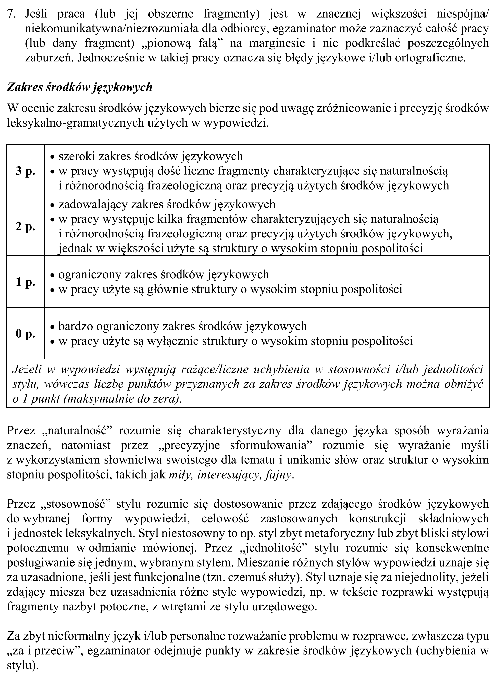 Matura, maj 2019, odpowiedź do zadania 10, fragment 12