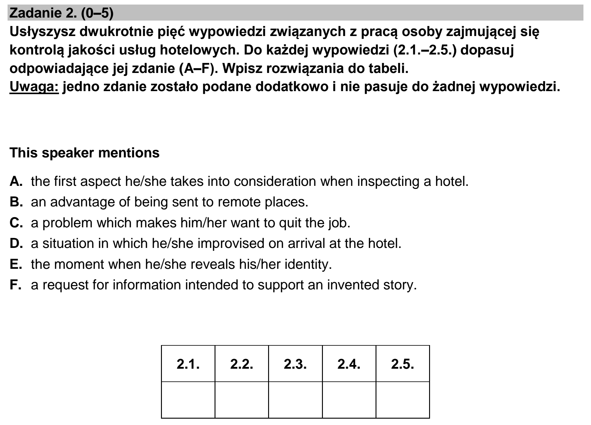 Matura, maj 2023, zadanie 2