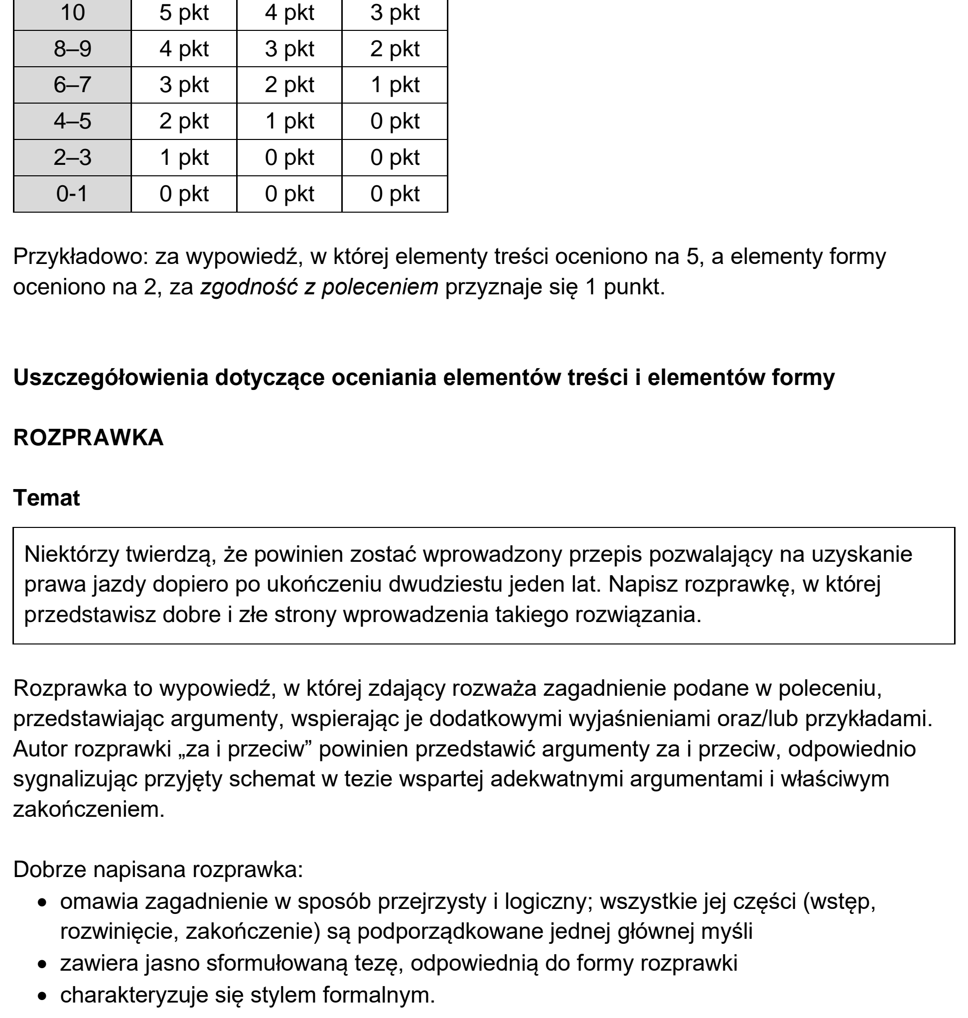 Matura próbna, grudzien 2022, odpowiedź do zadania 10