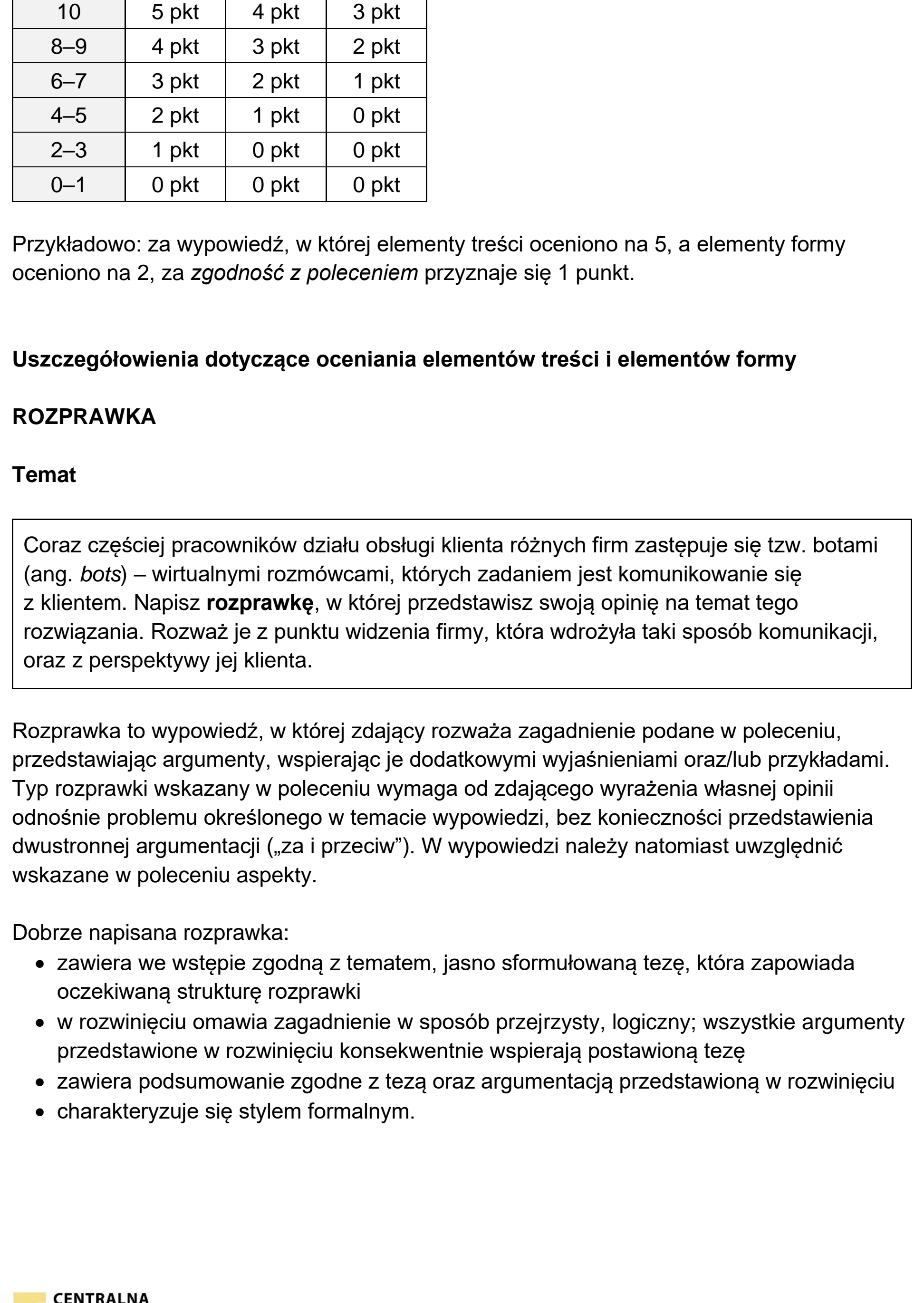 Matura próbna, grudzien 2024, odpowiedź do zadania 10, fragment 1