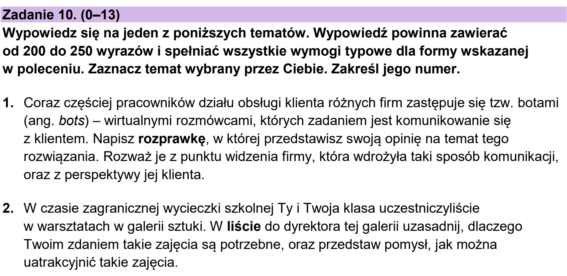 Matura próbna, grudzien 2024, zadanie 10