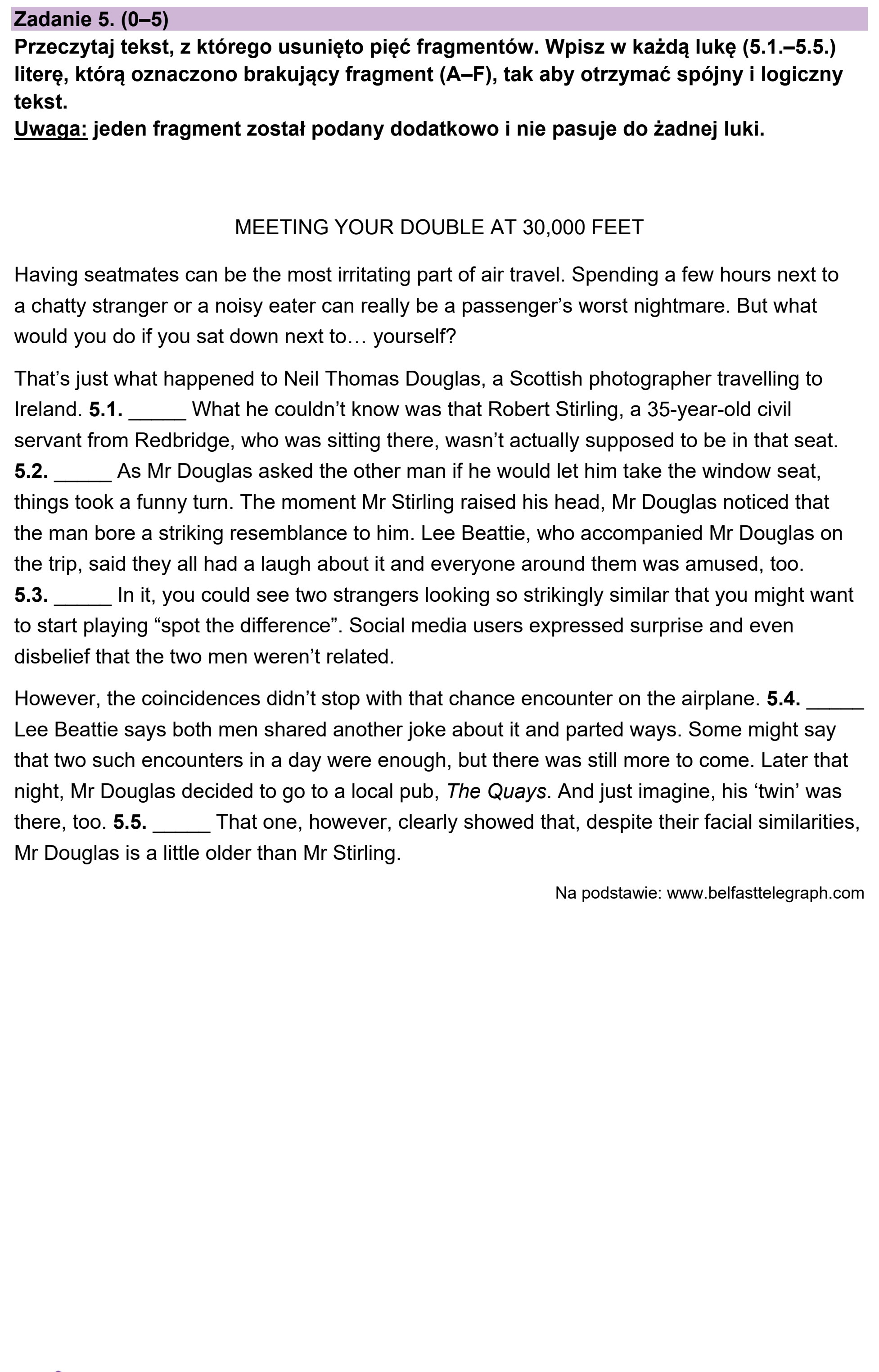 Matura, maj 2023, podgląd zadania 5, fragment 1