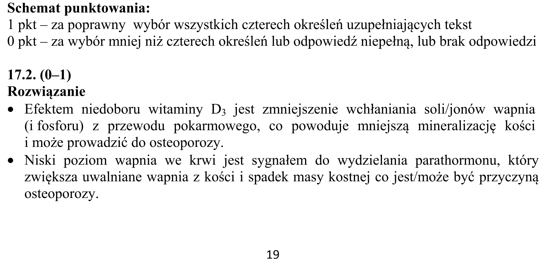 Matura dodatkowa, czerwiec 2015, odpowiedź do zadania 17.1, fragment 1