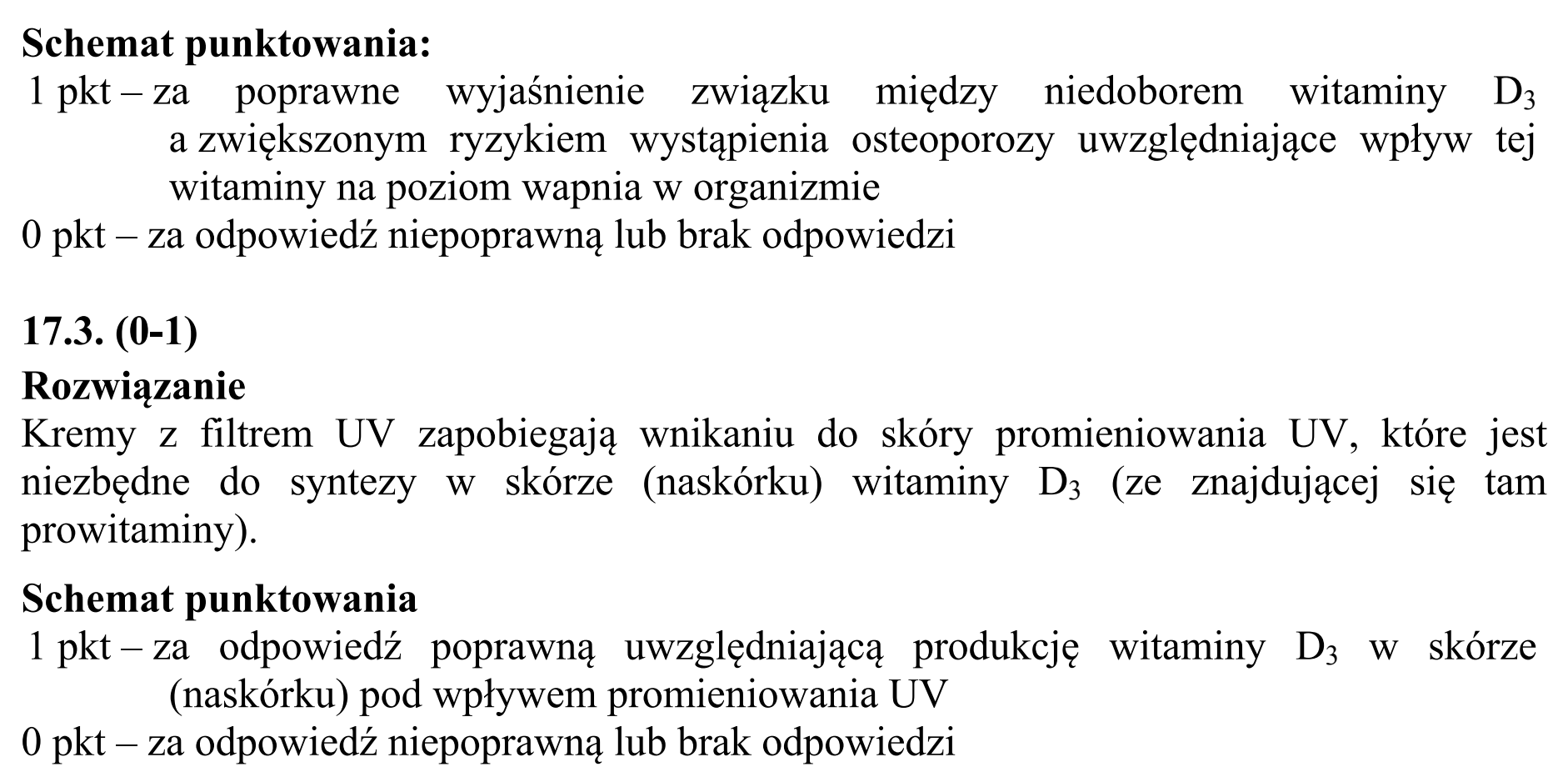 Matura dodatkowa, czerwiec 2015, odpowiedź do zadania 17.1, fragment 2