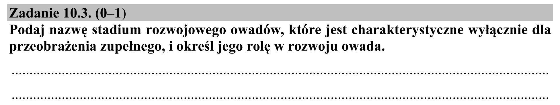Matura dodatkowa, czerwiec 2015, zadanie 10.3