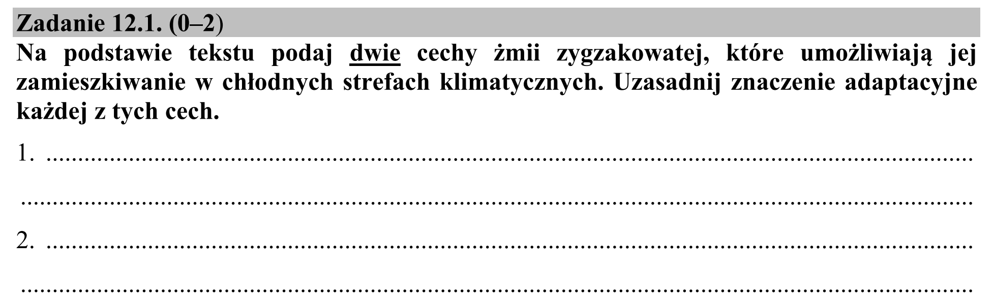 Matura dodatkowa, czerwiec 2015, zadanie 12.1