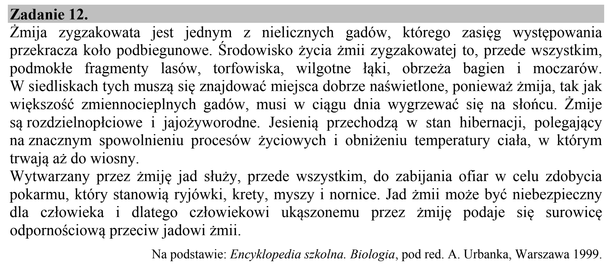 Matura dodatkowa, czerwiec 2015, wstęp zadania 12