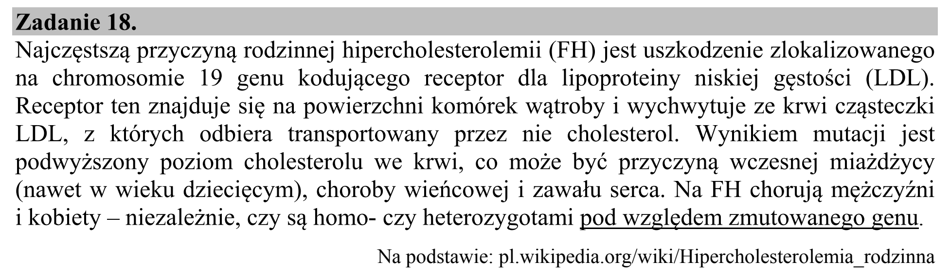 Matura dodatkowa, czerwiec 2015, wstęp zadania 18