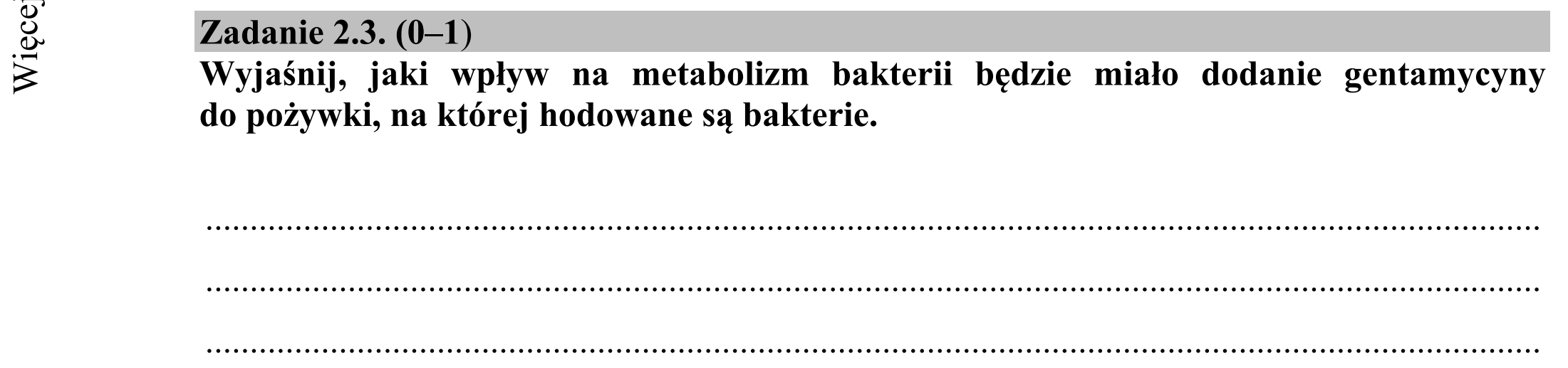 Matura dodatkowa, czerwiec 2015, zadanie 2.3