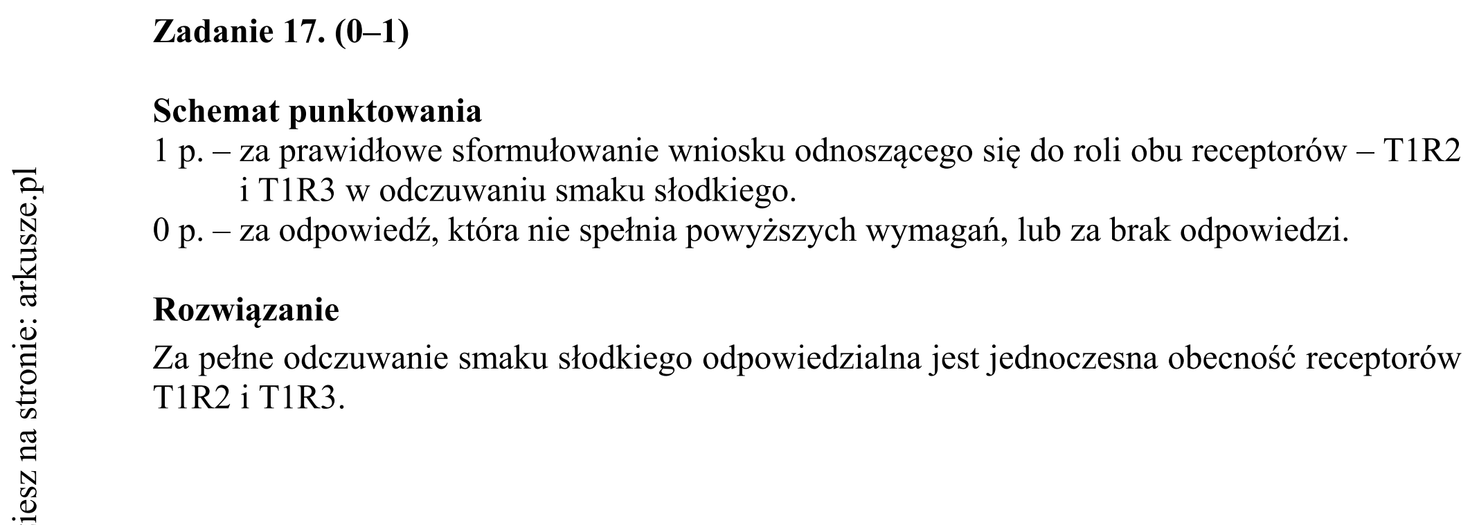 Matura dodatkowa, czerwiec 2016, odpowiedź do zadania 17