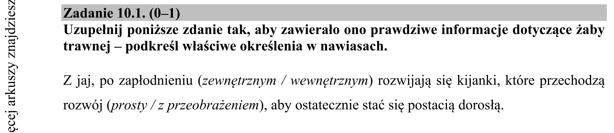 Matura dodatkowa, czerwiec 2016, zadanie 10.1