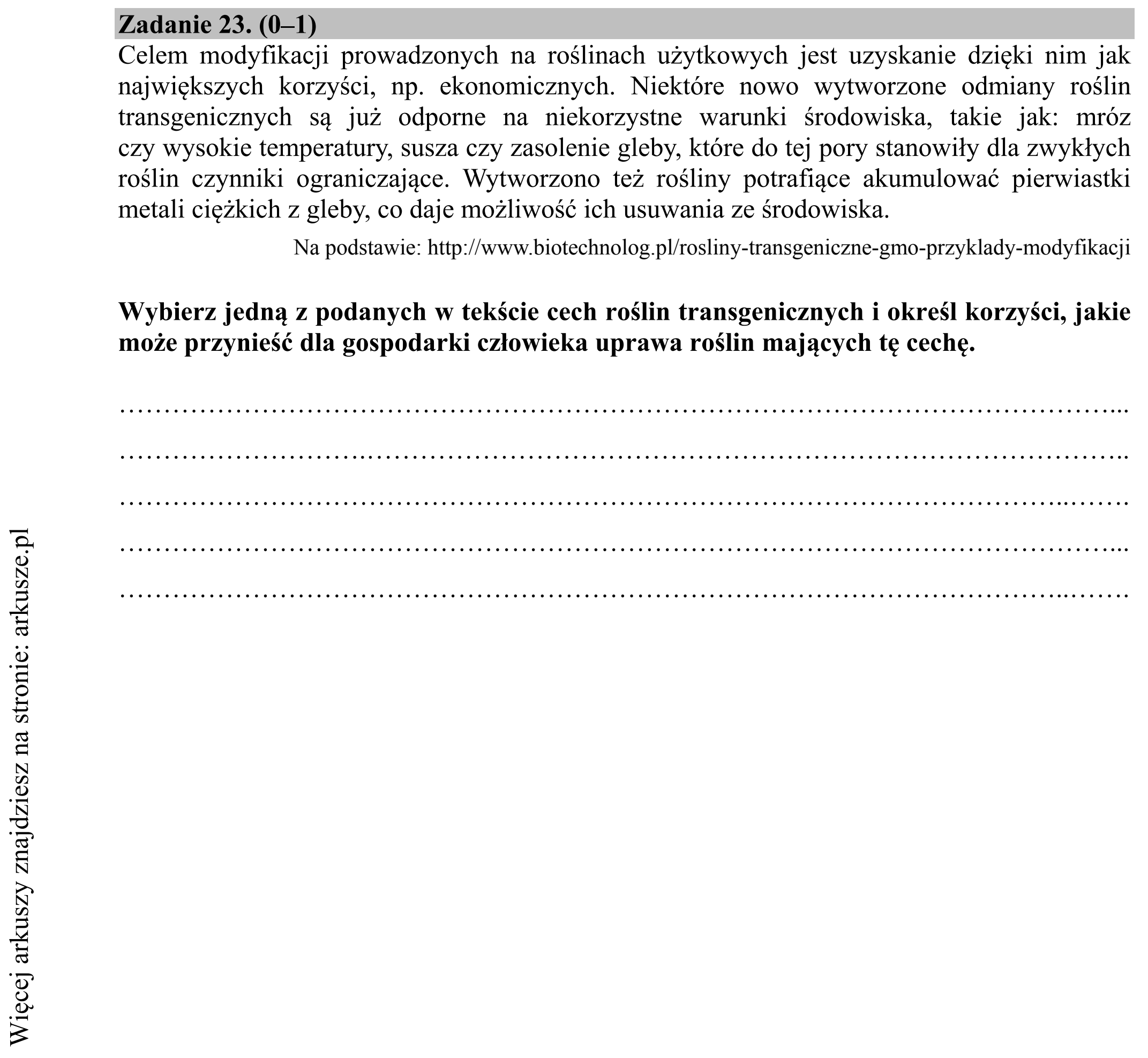 Matura dodatkowa, czerwiec 2016, zadanie 23