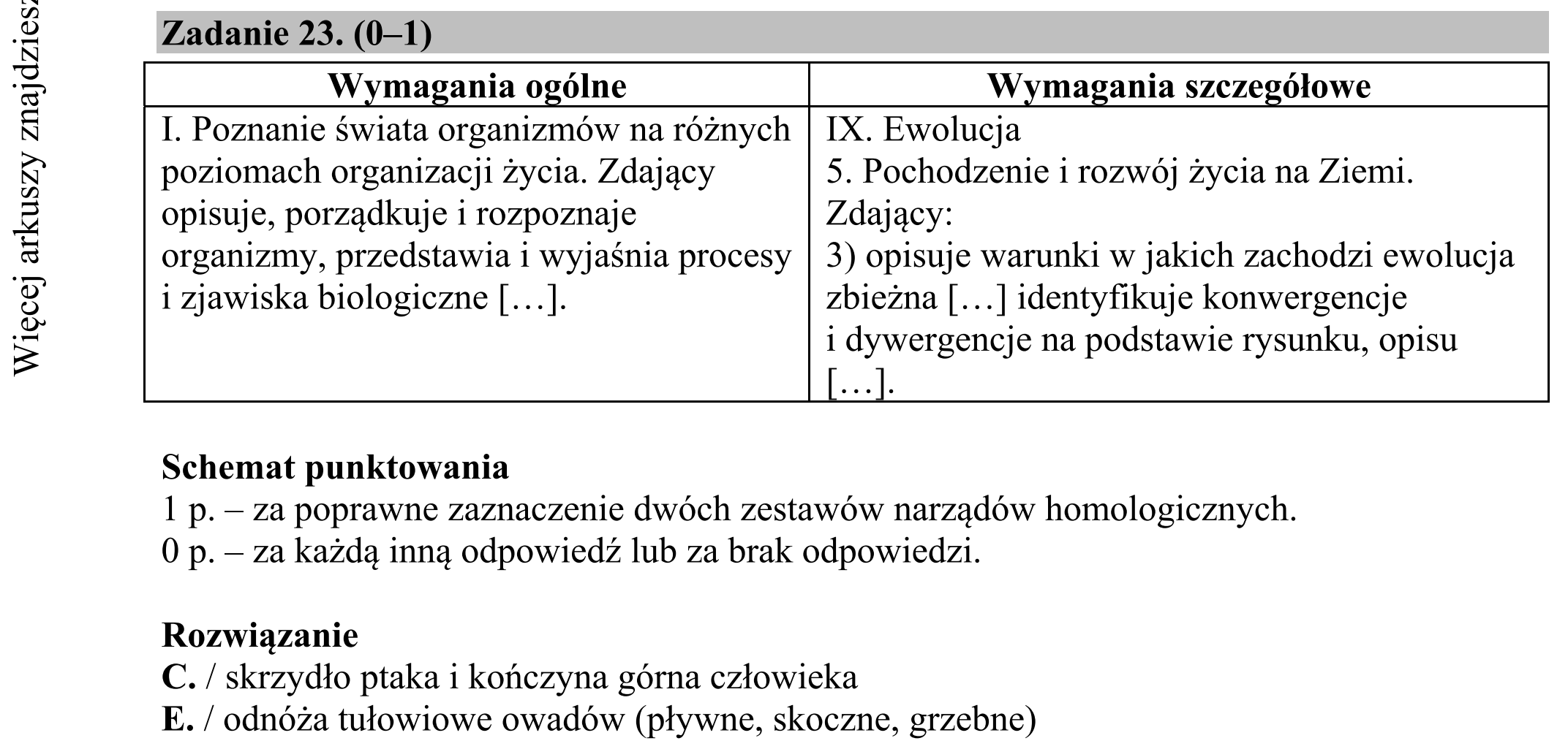 Matura dodatkowa, czerwiec 2017, odpowiedź do zadania 23