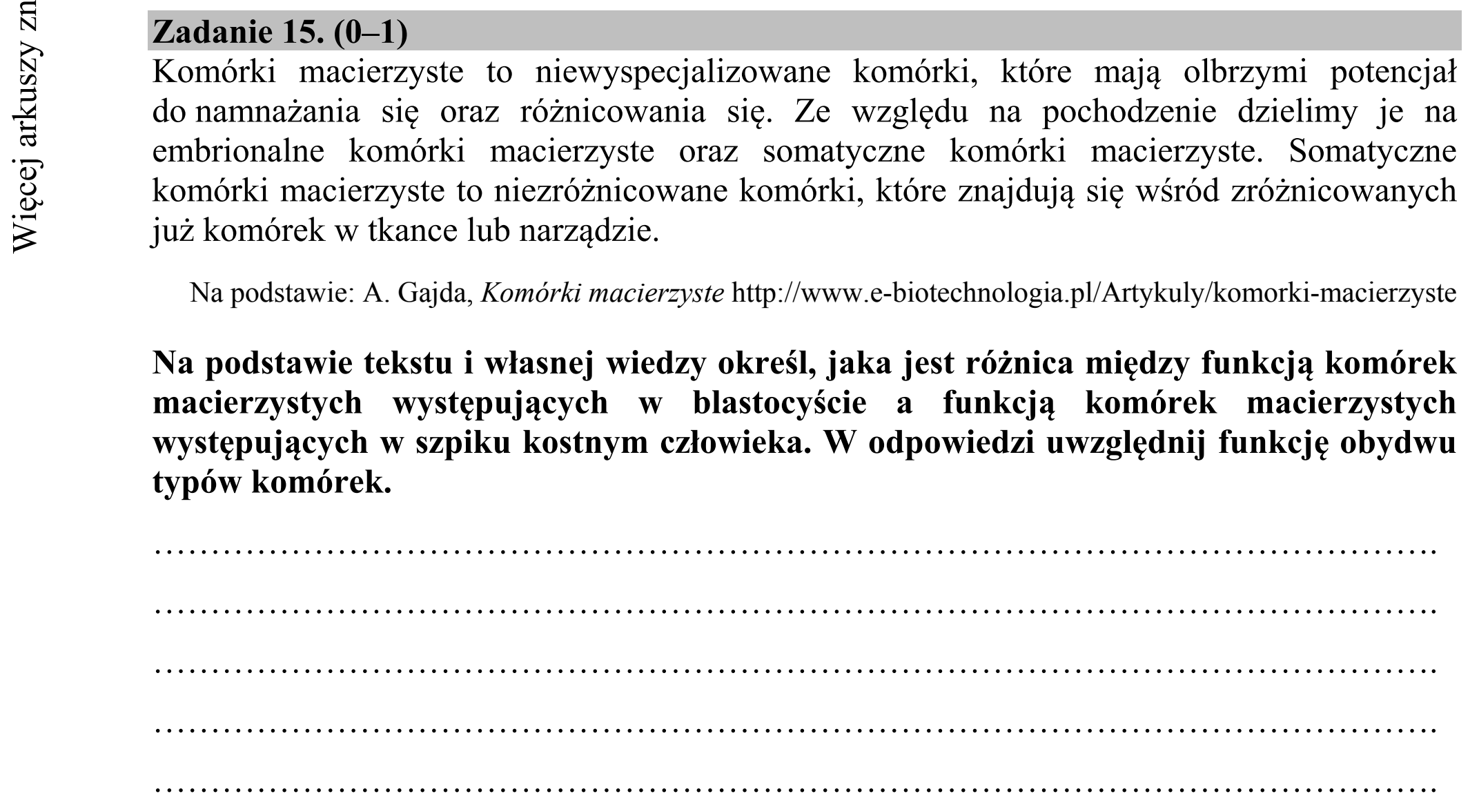 Matura dodatkowa, czerwiec 2017, zadanie 15