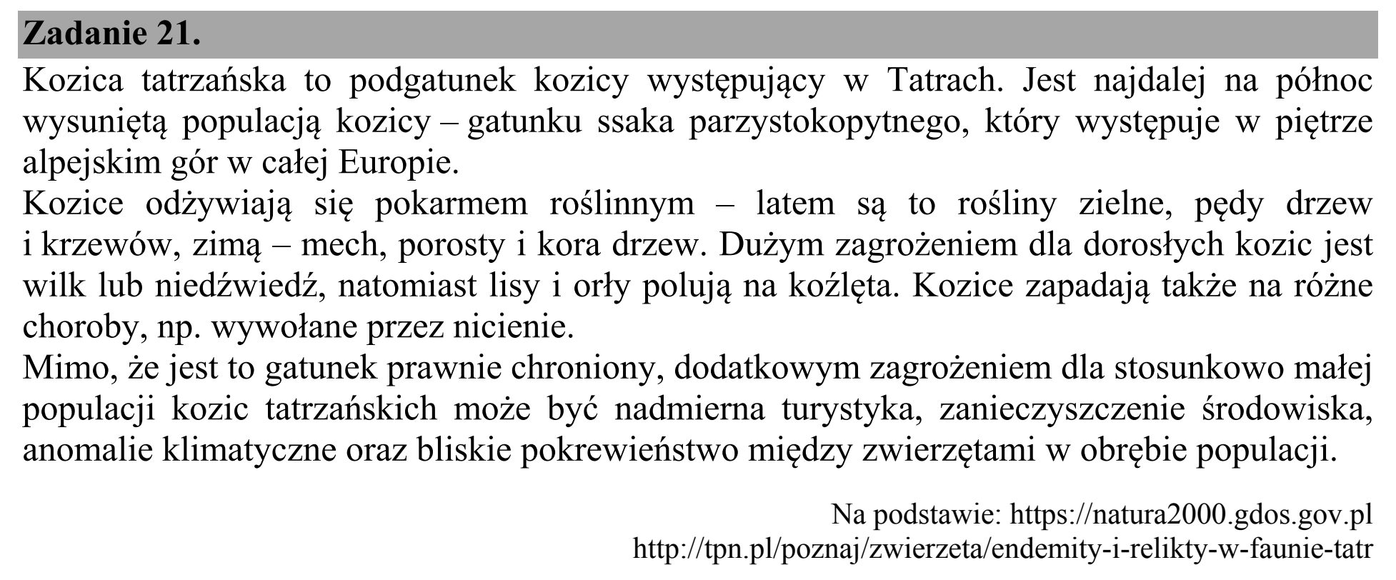Matura dodatkowa, czerwiec 2017, wstęp zadania 21