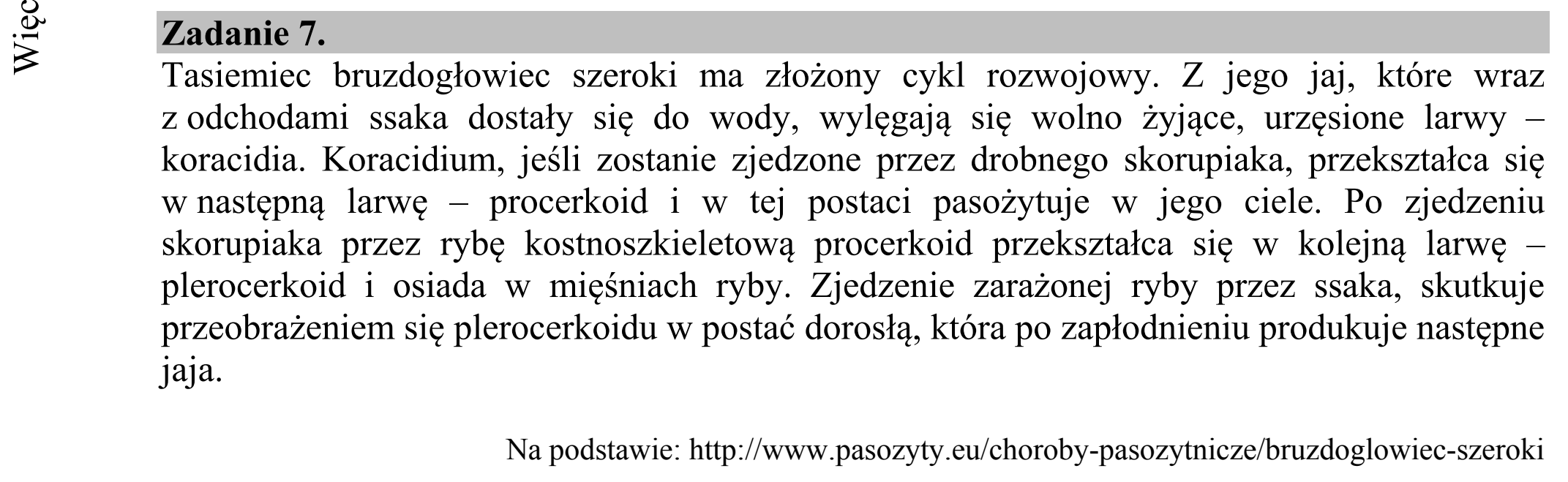 Matura dodatkowa, czerwiec 2017, wstęp zadania 7