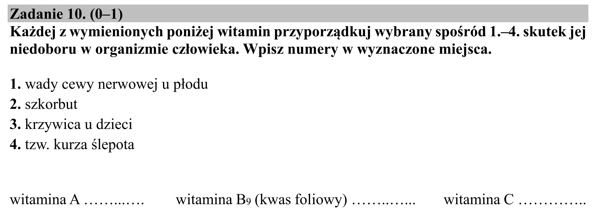 Matura dodatkowa, czerwiec 2018, zadanie 10