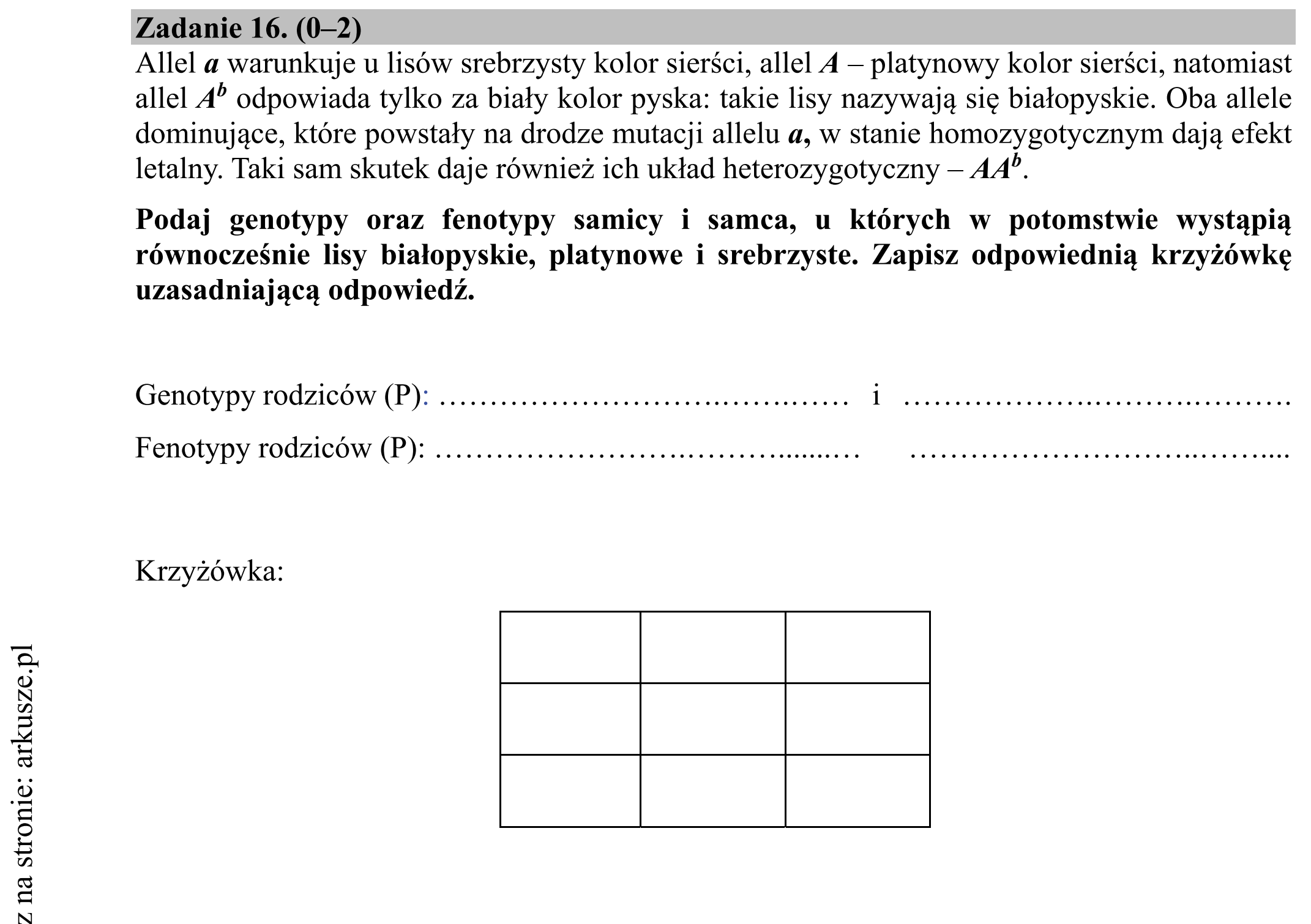 Matura dodatkowa, czerwiec 2018, zadanie 16