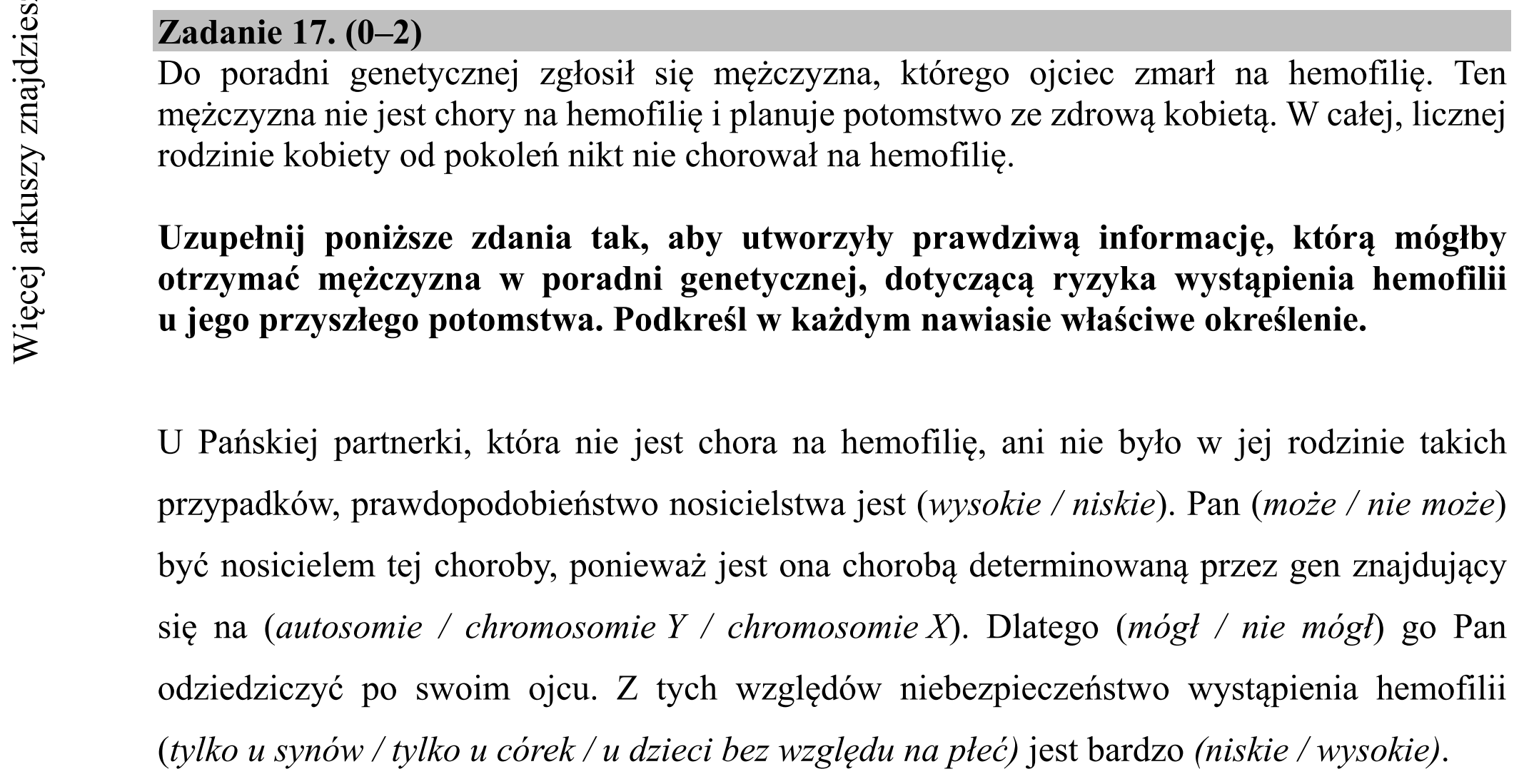 Matura dodatkowa, czerwiec 2018, zadanie 17