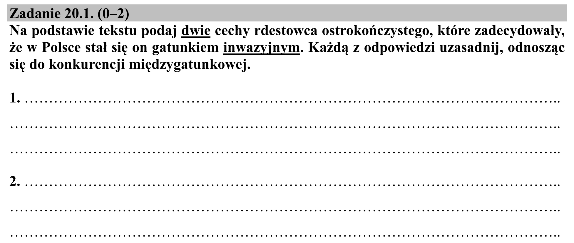 Matura dodatkowa, czerwiec 2018, zadanie 20.1