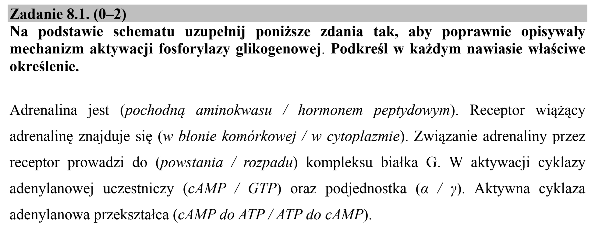 Matura dodatkowa, czerwiec 2018, zadanie 8.1