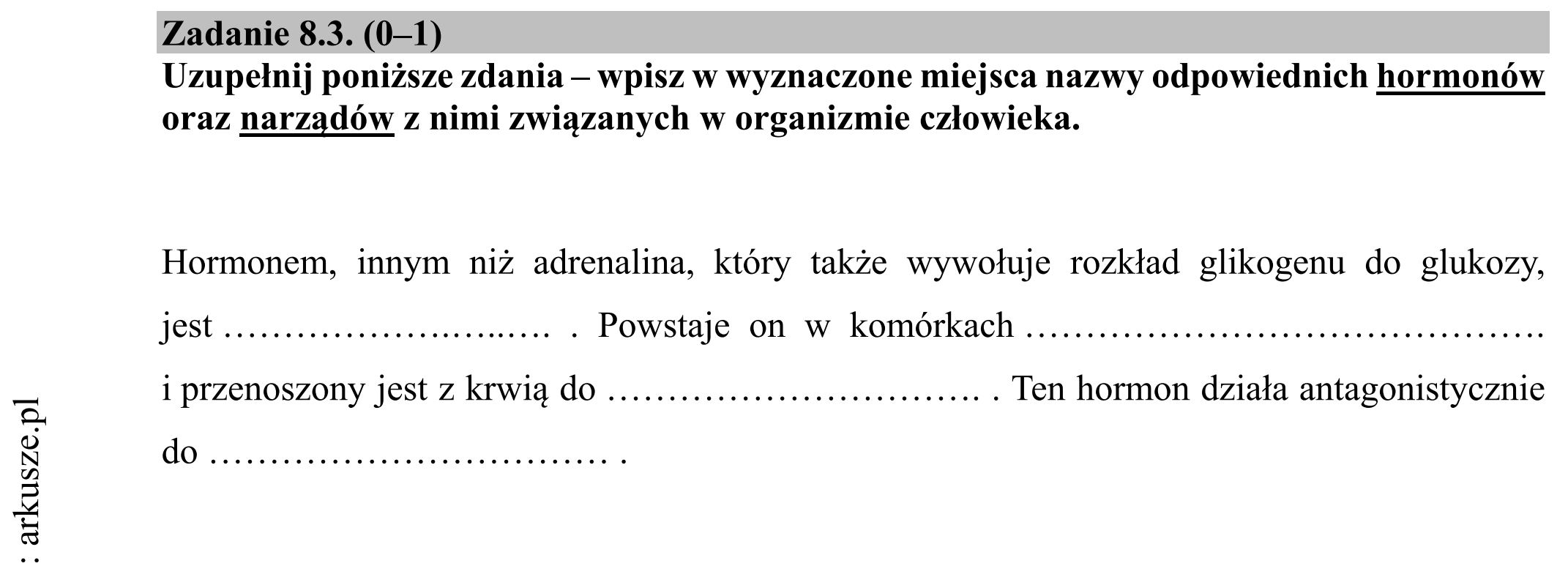 Matura dodatkowa, czerwiec 2018, zadanie 8.3