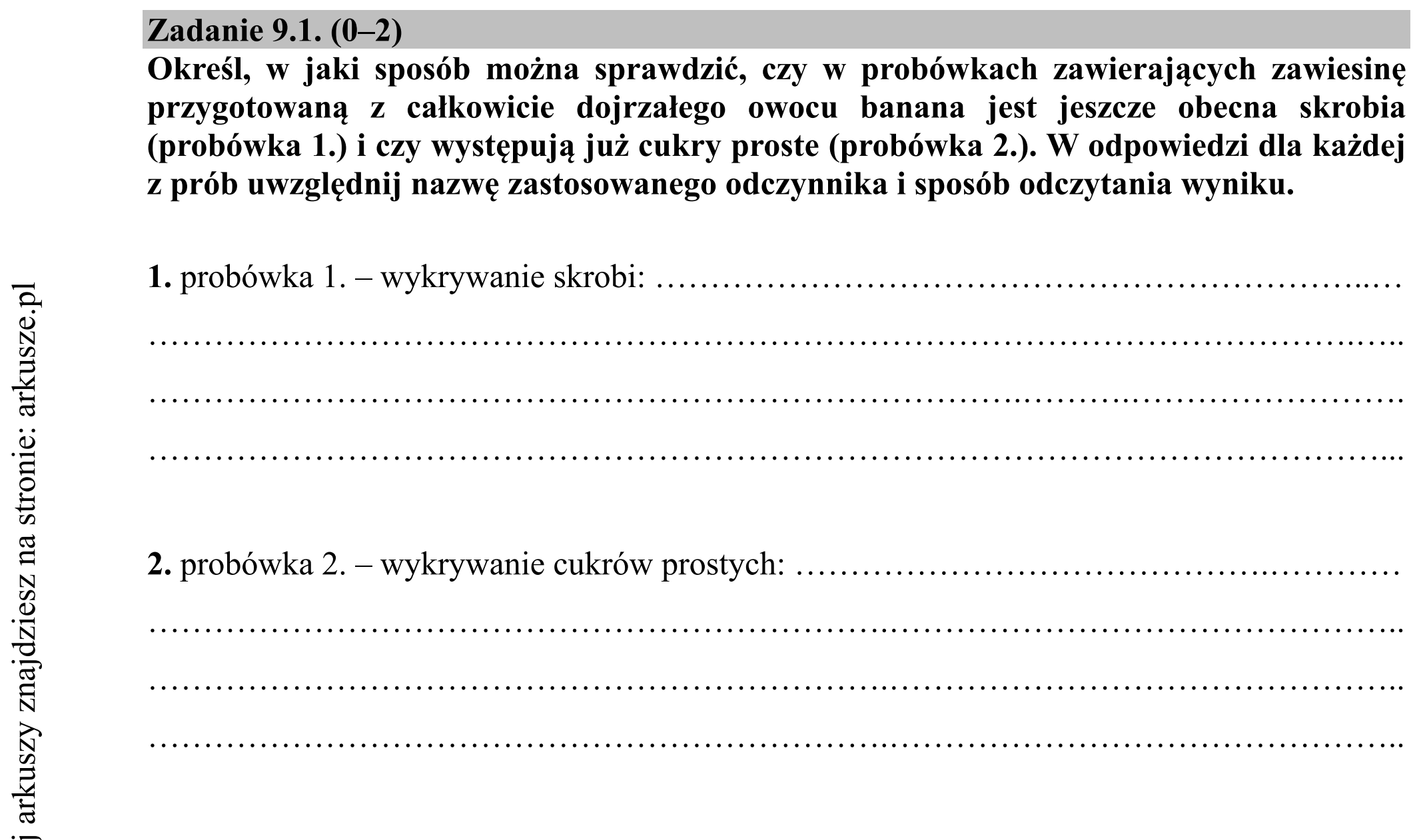Matura dodatkowa, czerwiec 2018, zadanie 9.1