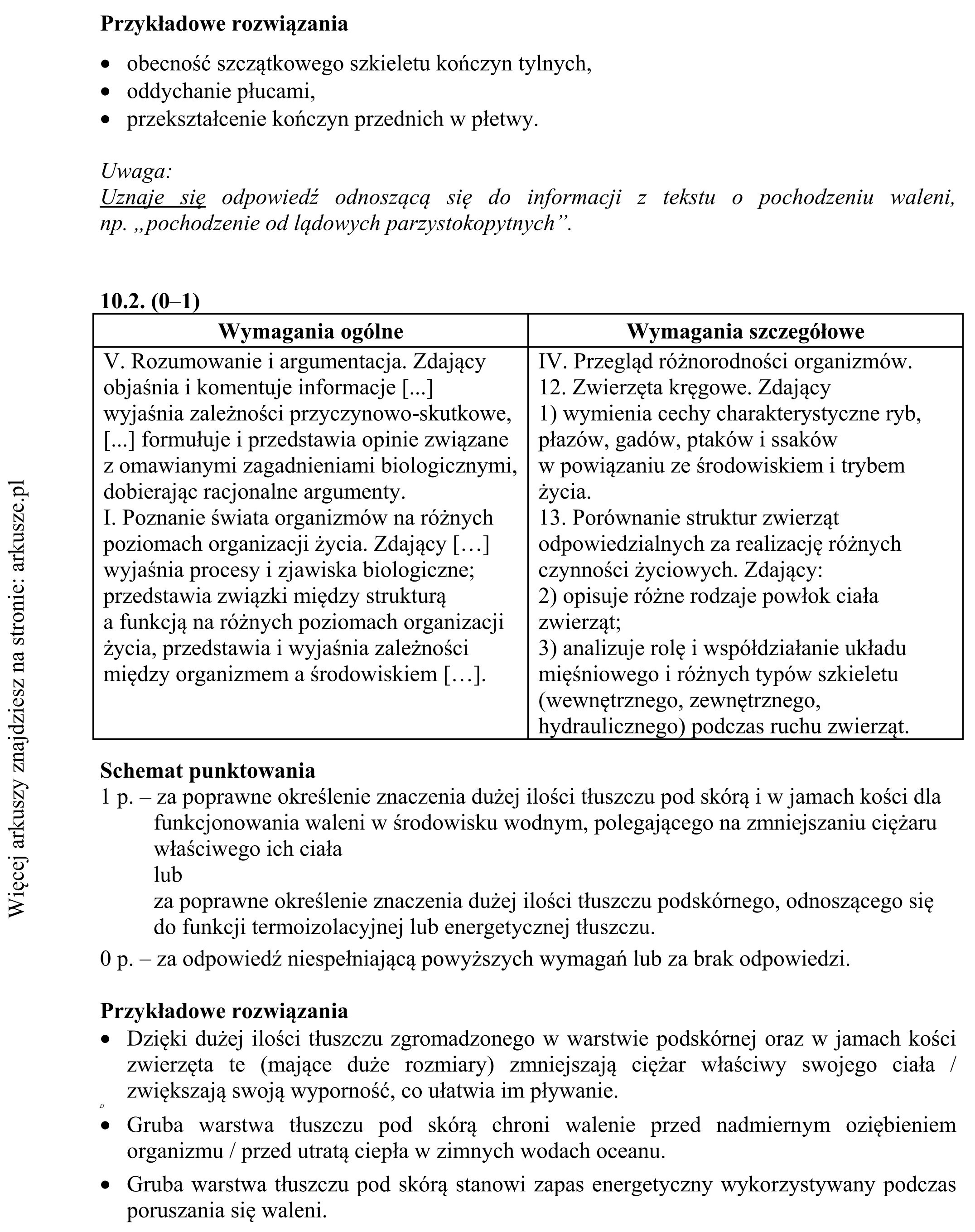 Matura dodatkowa, czerwiec 2019, odpowiedź do zadania 10.1, fragment 2