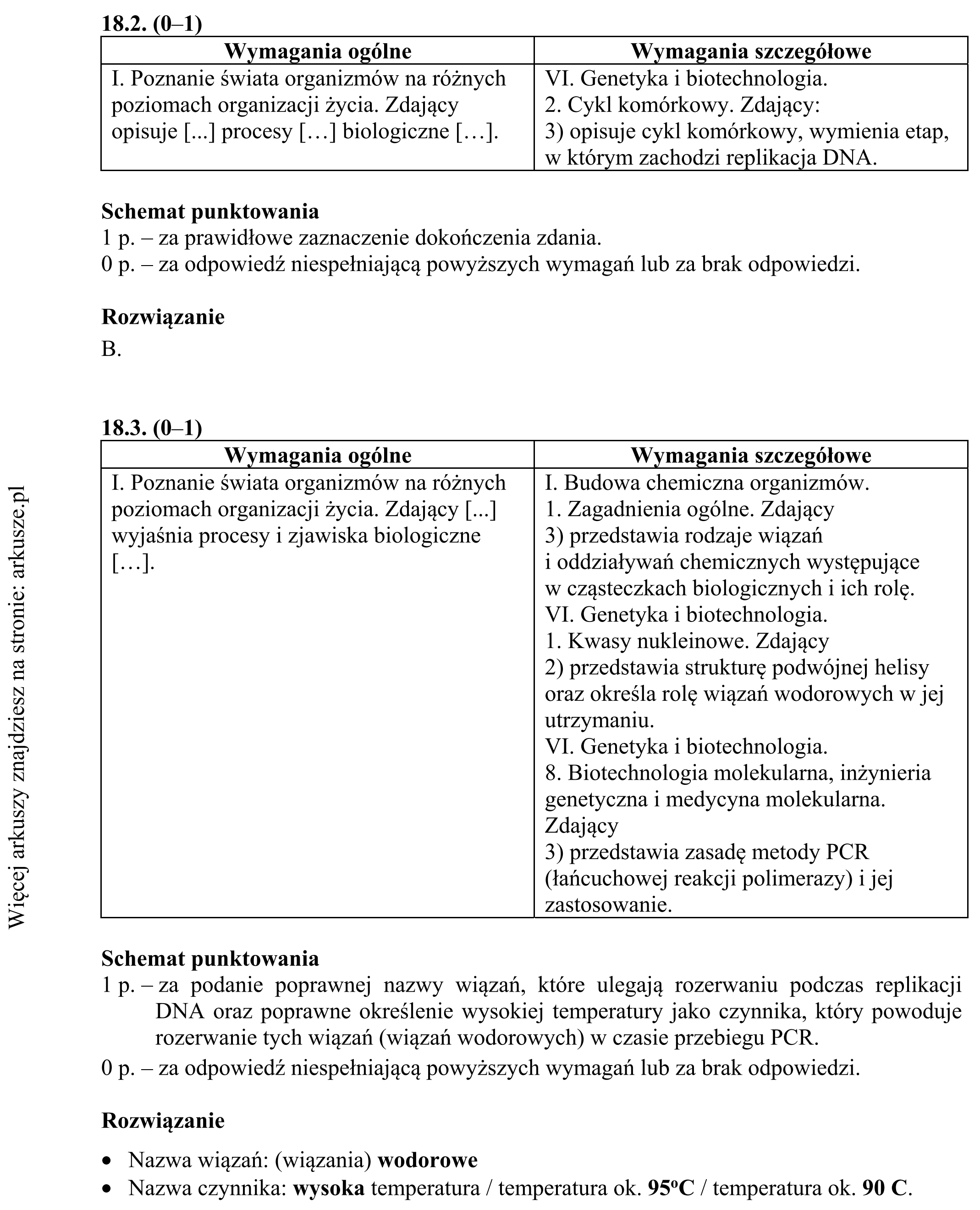 Matura dodatkowa, czerwiec 2019, odpowiedź do zadania 18.1, fragment 2