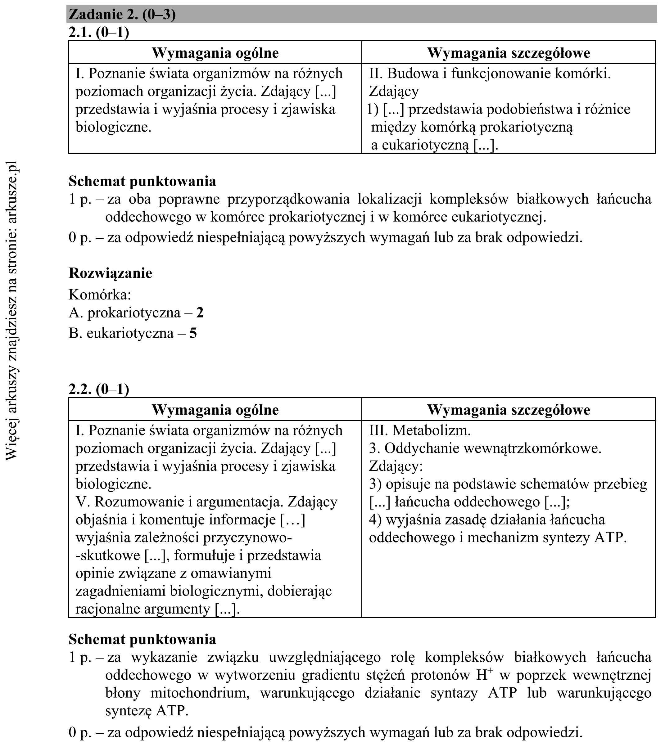 Matura dodatkowa, czerwiec 2019, odpowiedź do zadania 2.1, fragment 1
