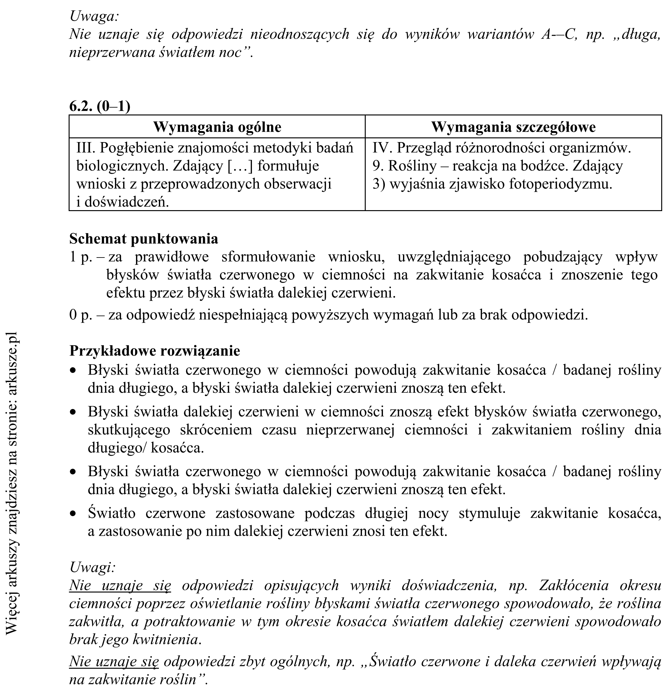 Matura dodatkowa, czerwiec 2019, odpowiedź do zadania 6.1, fragment 2