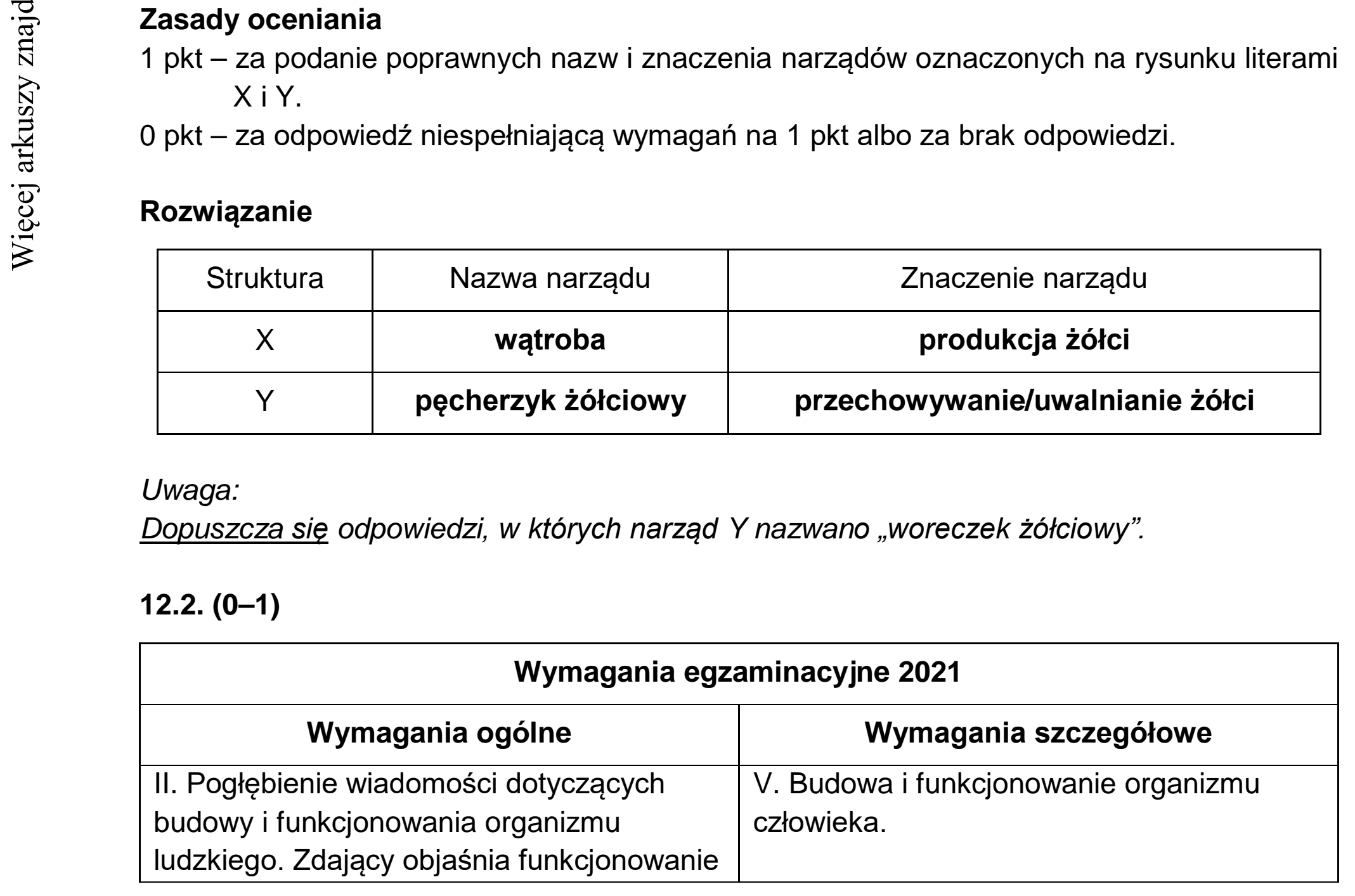 Matura dodatkowa, czerwiec 2021, odpowiedź do zadania 12.1