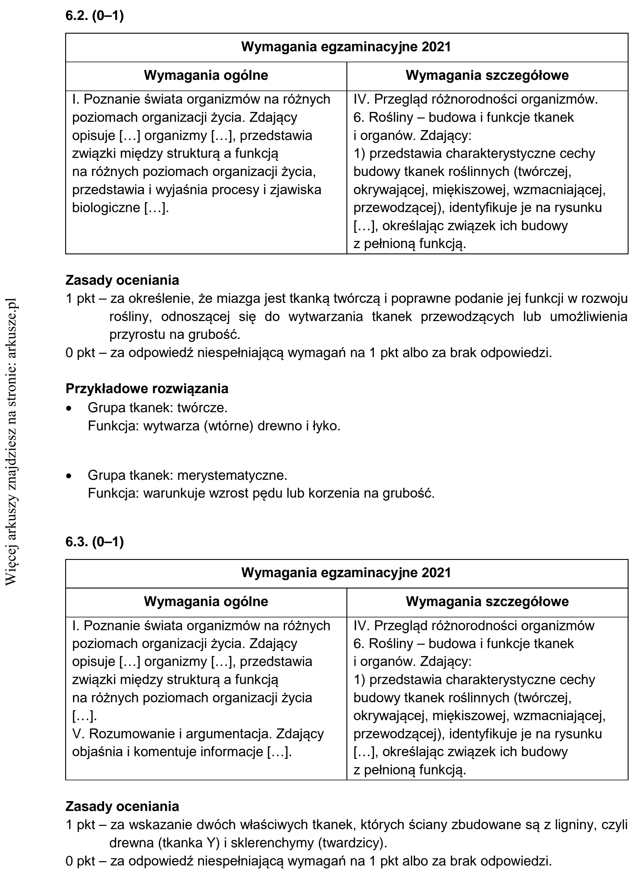Matura dodatkowa, czerwiec 2021, odpowiedź do zadania 6.1, fragment 2